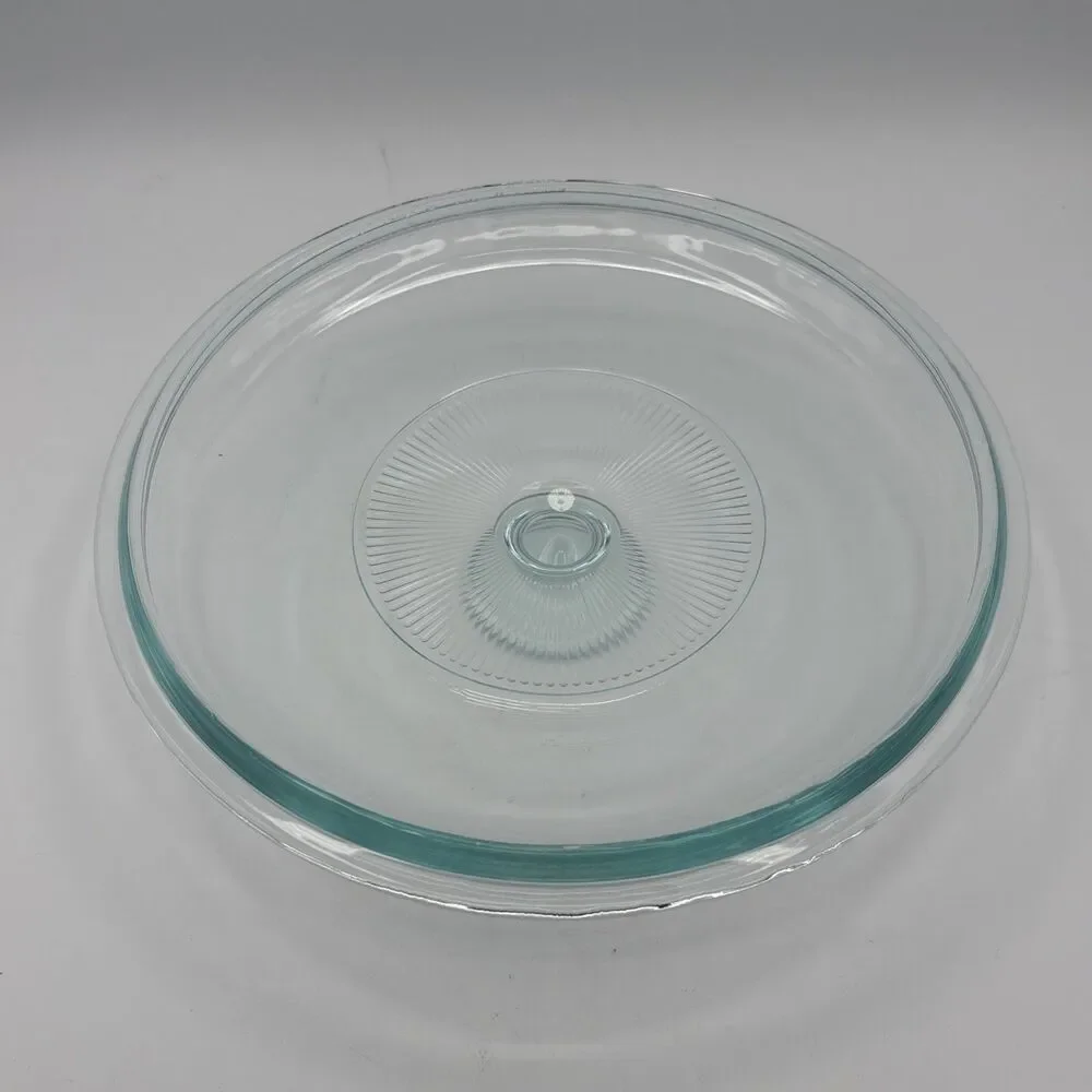 Vintage Pyrex 61C Blue Tinted Clear Glass Replacement Lid 8.75” Round 2.5 Qt
